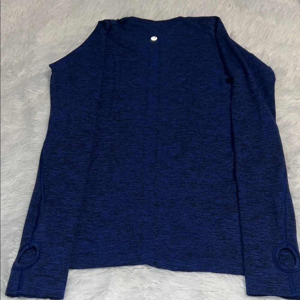 Lululemon long sleeve blue shirt size 4 - Picture 6 of 8